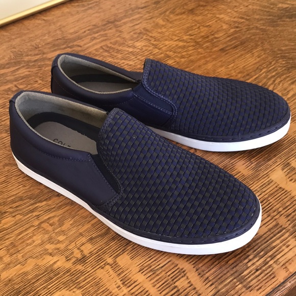 Cole Haan Grandos Navy Woven Slip On 